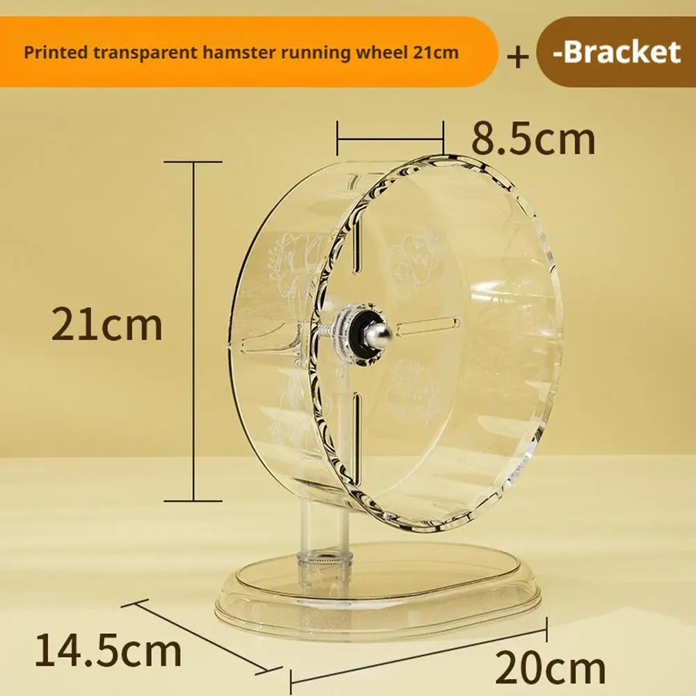 Silent Hamster Wheel Quiet Spinner Small Animals Running Exercise Wheels With Height Adjustable Stand For Syrian Dwarf Hamsters