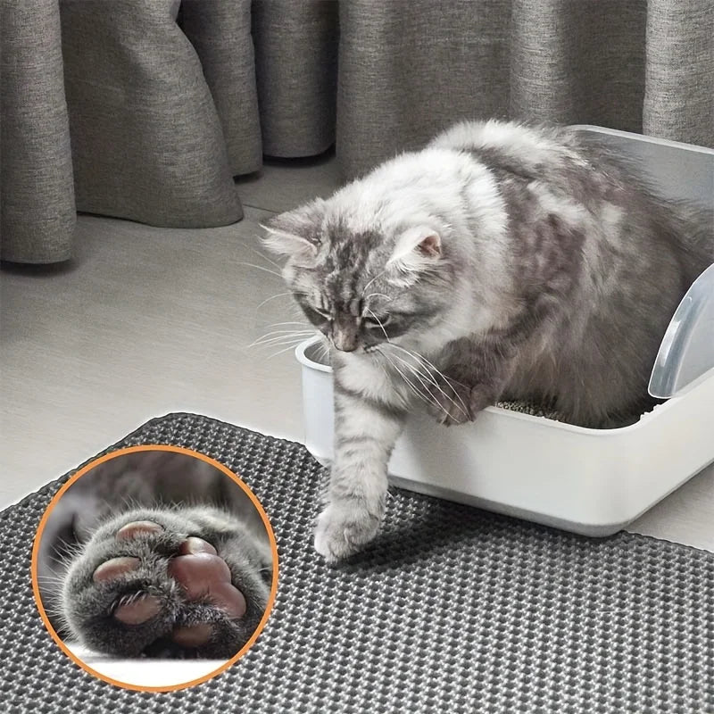Hot Sale New Cat Litter Mat Double Layer Waterproof Urine Proof Trapping Mat Easy to Clean Non-Slip Toilet Pad Cat Scratch Pad