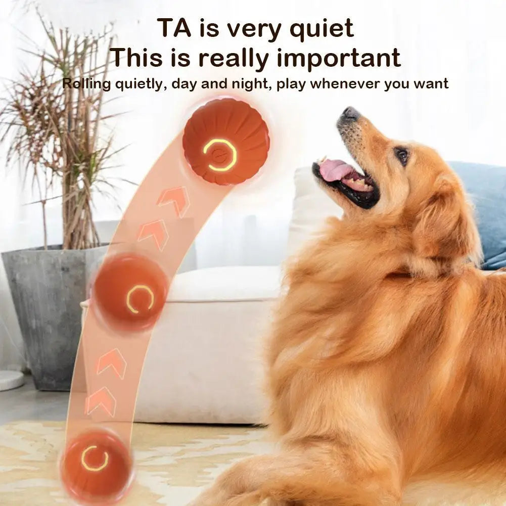 Automatic Moving Dog Toy Ball Smart Jumping Rotating Interactive Dog Chew Toy Ball for Puppy Ball Toys USB Charging