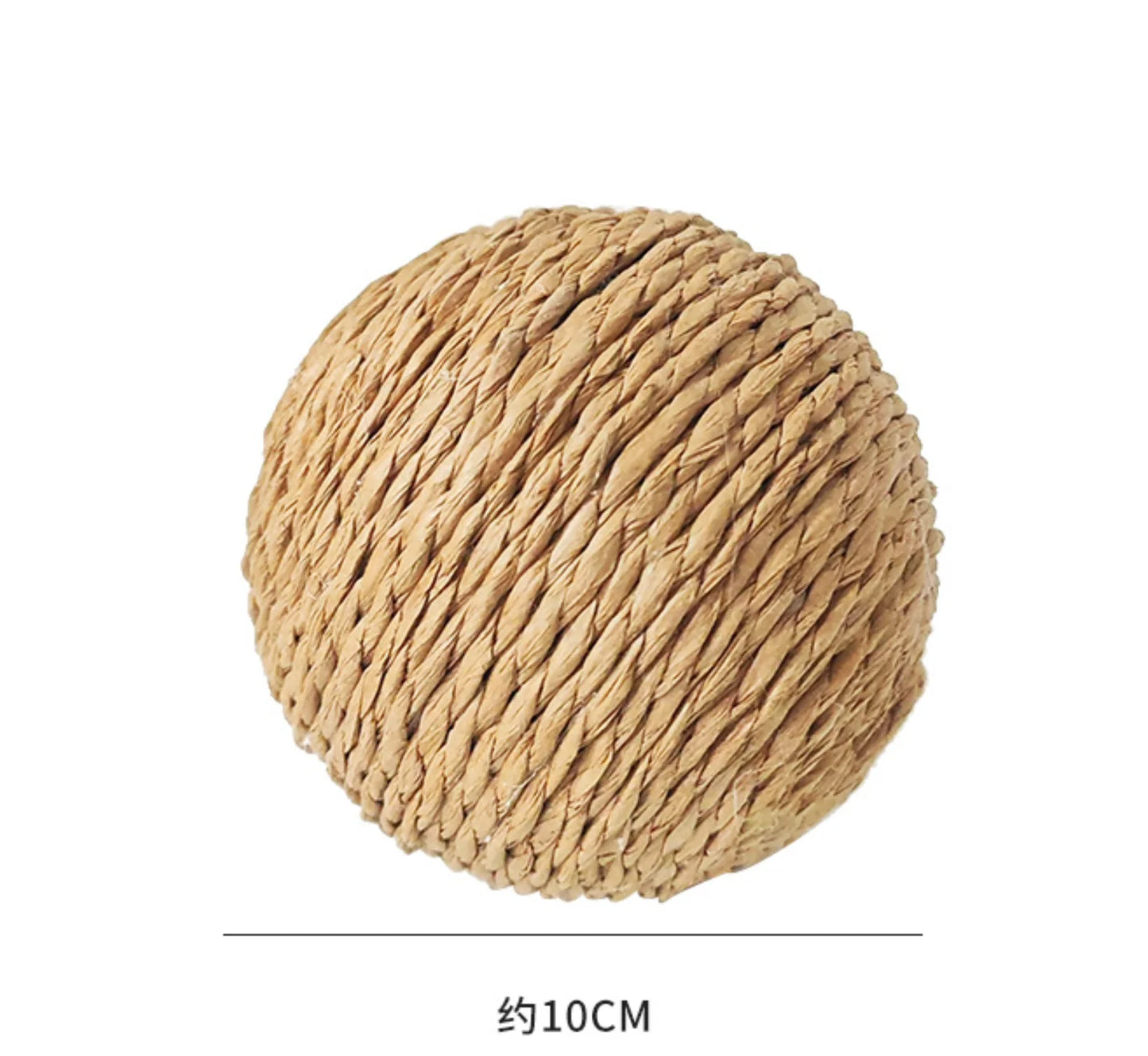 10CM Interactive Sisal Cat Scratching Ball Toy For Kitten Teeth Cleaning Anti Bite Cat Ball Sounding Toy Pet Supplies