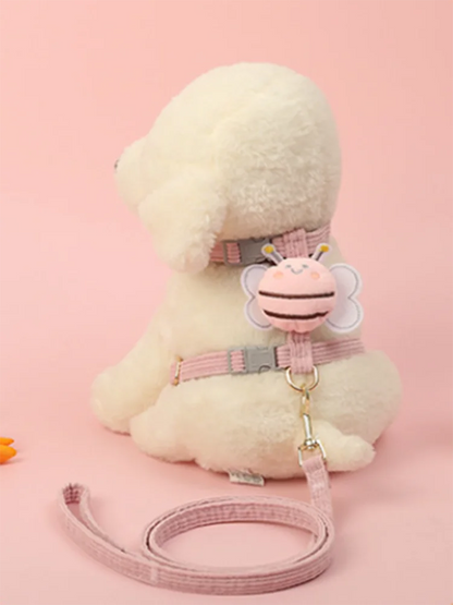 Cat Dog Harness Leash Set for Small Dogs Adjustable Puppy Harness Vest French Bulldog Chihuahua Pug Outdoor Walking Lead Leash
