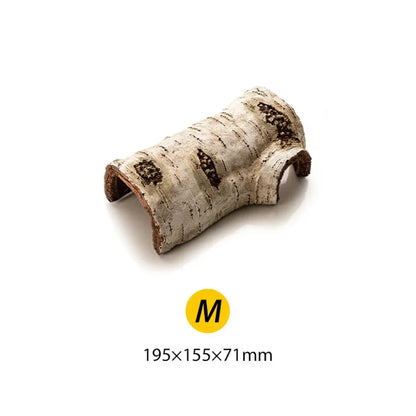Resin Large Reptile Hide Wooden Bark Appearance Hideout House Hiding Cave Shelter For Reptile Habitat Decoration