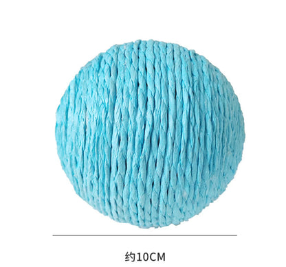 10CM Interactive Sisal Cat Scratching Ball Toy For Kitten Teeth Cleaning Anti Bite Cat Ball Sounding Toy Pet Supplies