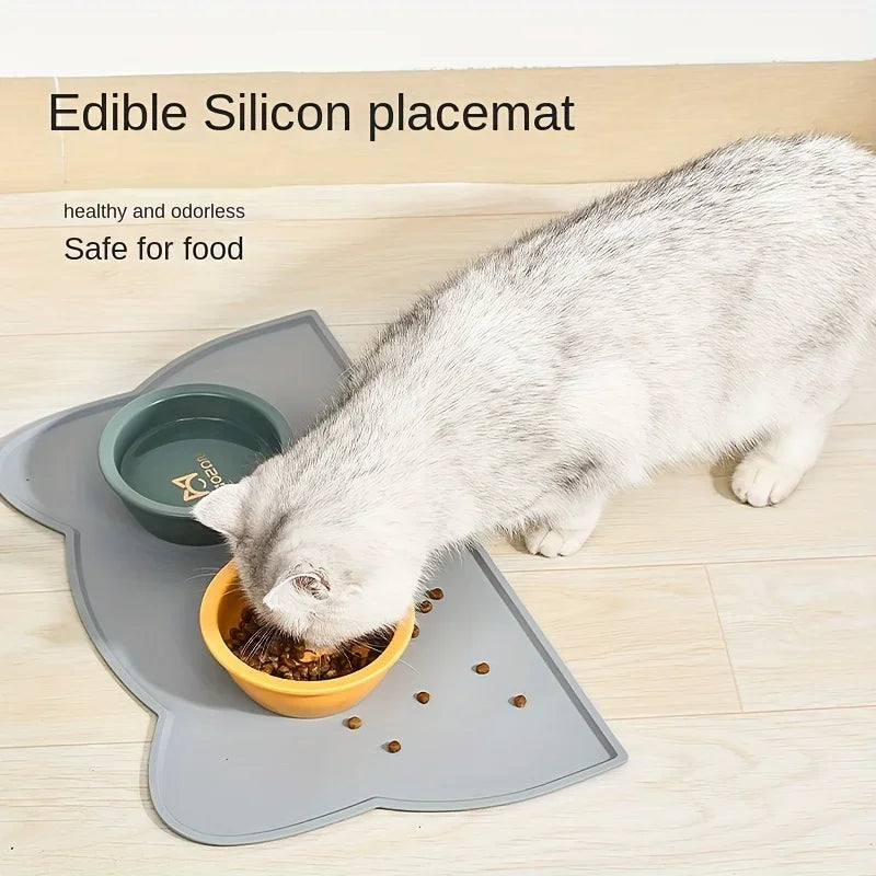 Cat Toilet Mat Waterproof Solid Color Silicone Pet Feeding Mat for Cats and Dogs Cleaner Cats Sand Carpet Sandbox Bed Rug Litter