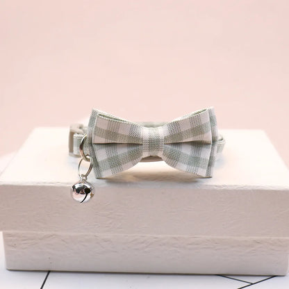 1PC Cute Cat Collar Small Puppy Cat Dog Collars Bow Kitten Collar Bowknot Necklace with Bell for Dog Cat Chihuahua Pet Supplies