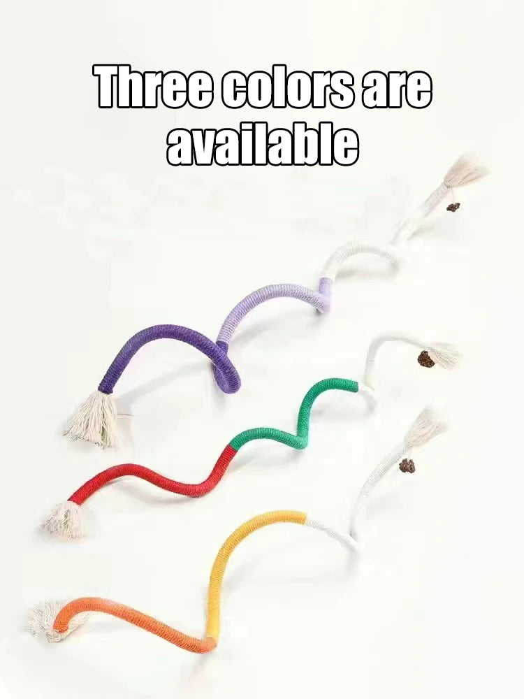 1PC Cat Toys Chew Rope Safe Teeth Cleaning Toy for Indoor Kittens, Interactive Cat Nip Kitty Toys for All Breeds