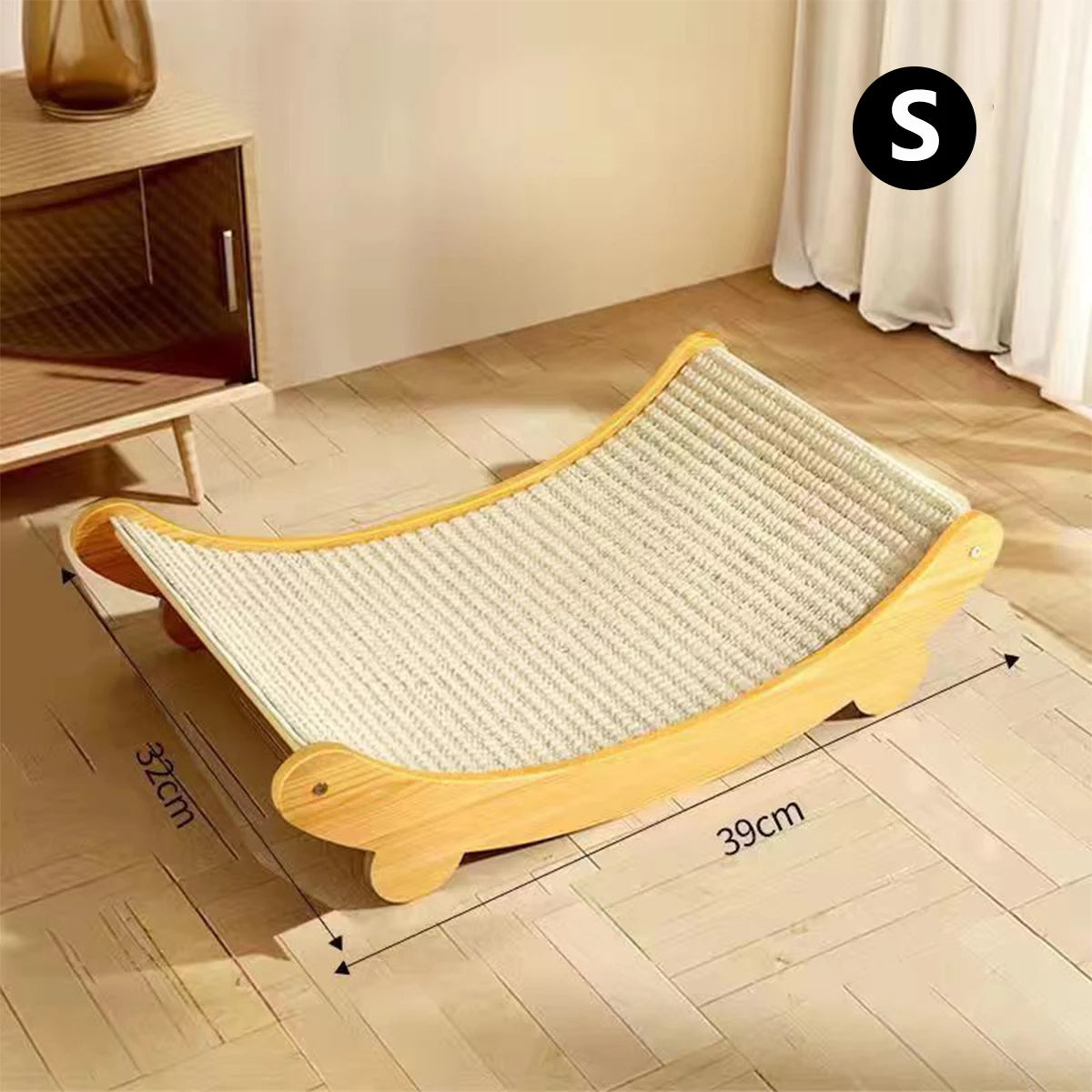 Wooden Cat Scratching Pads Multifuction Cats Sleeping Bed Detachable Wear-resistant Cat Scratch Board Kitten Grinding Cats Toys