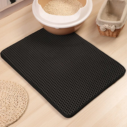 Pet Cat Litter Mat Double Layer Waterproof Urine Proof Non-slip Sand Cat Pad Washable Bed Mat Clean Pad Products Pet supplies