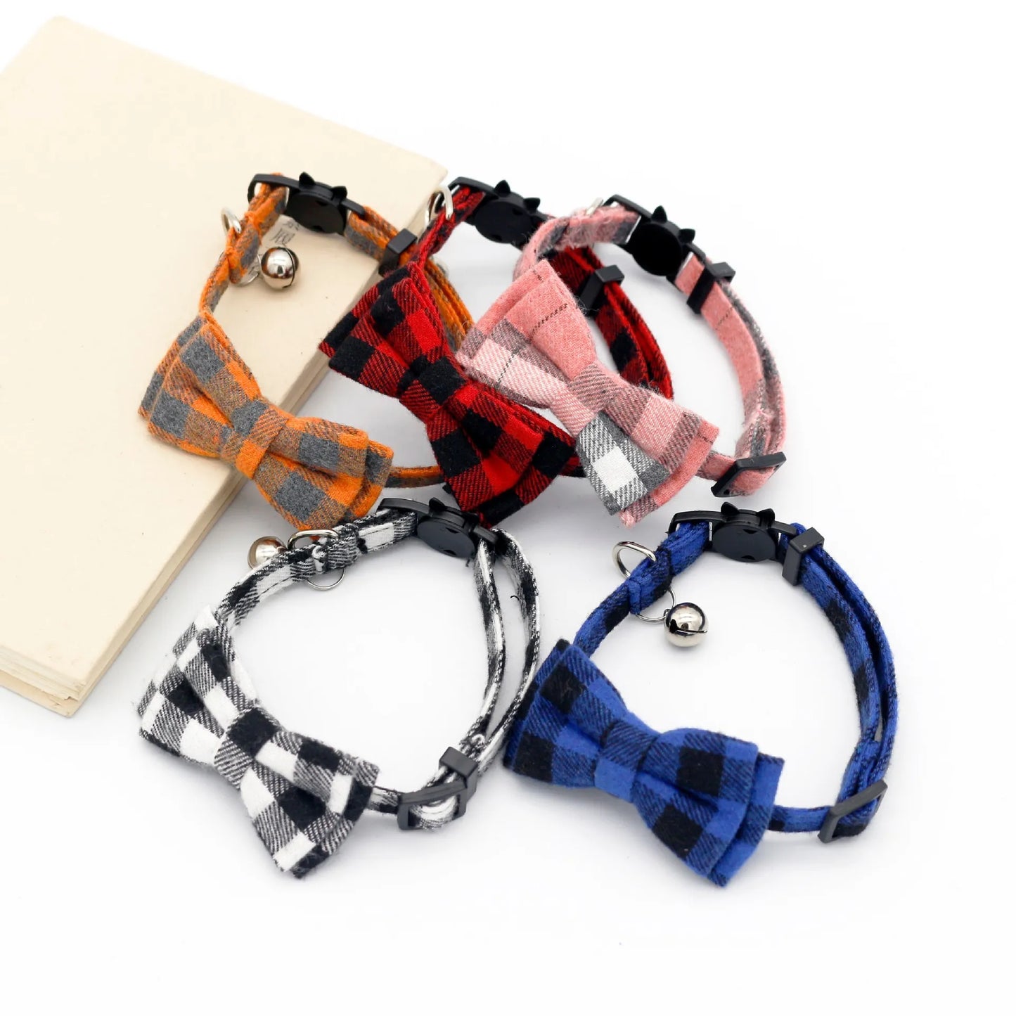 1PC Cute Cat Collar Small Puppy Cat Dog Collars Bow Kitten Collar Bowknot Necklace with Bell for Dog Cat Chihuahua Pet Supplies