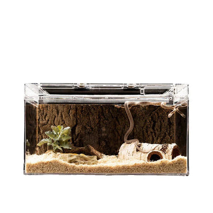 Resin Large Reptile Hide Wooden Bark Appearance Hideout House Hiding Cave Shelter For Reptile Habitat Decoration