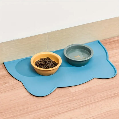 Cat Toilet Mat Waterproof Solid Color Silicone Pet Feeding Mat for Cats and Dogs Cleaner Cats Sand Carpet Sandbox Bed Rug Litter