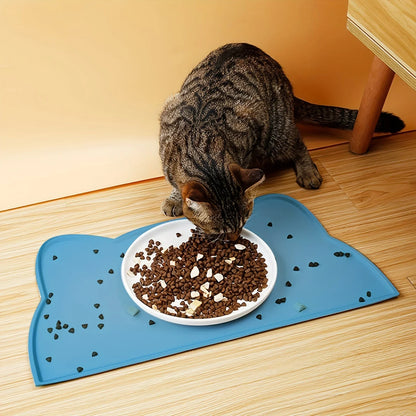 Cat Toilet Mat Waterproof Solid Color Silicone Pet Feeding Mat for Cats and Dogs Cleaner Cats Sand Carpet Sandbox Bed Rug Litter