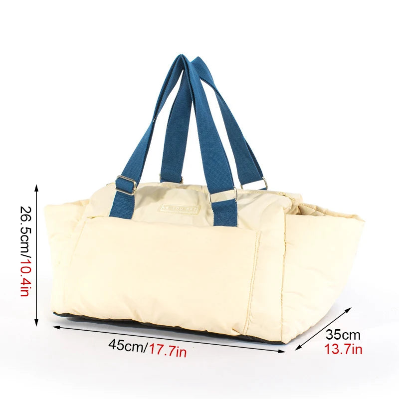 Warm Pet Bag Loose and Thick Comfortable Easy to Clean Pet Travel Bag Pet Cat Supplies Suitable for Small Dogs Pet Shoulder Bag