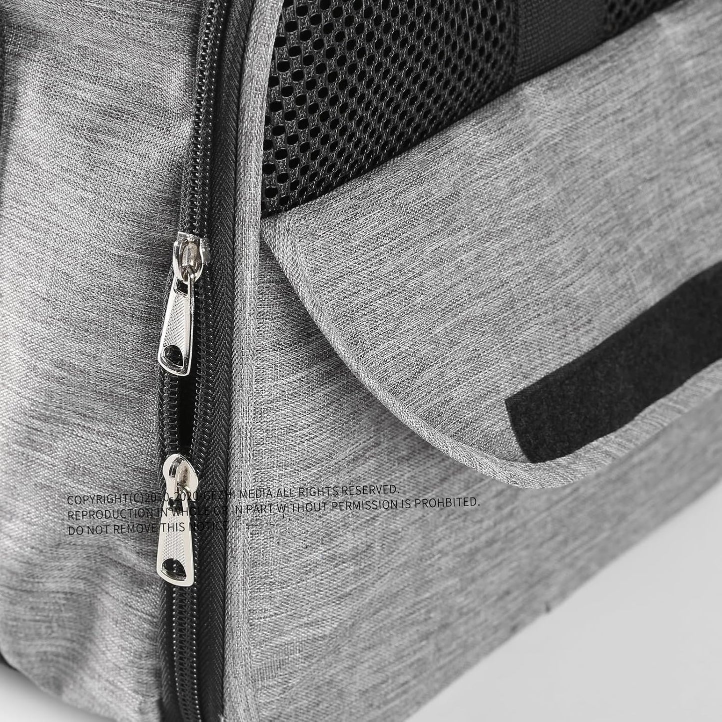 Pet Bag Collapsible Portable for Dog Cat Go Out Traveling Carrier Oblique Slung Ventilate Mesh Shelter Two Uses Zip Grey,Black (Grey, S:41X27X26CM/16.1"X10.6"X10.2")