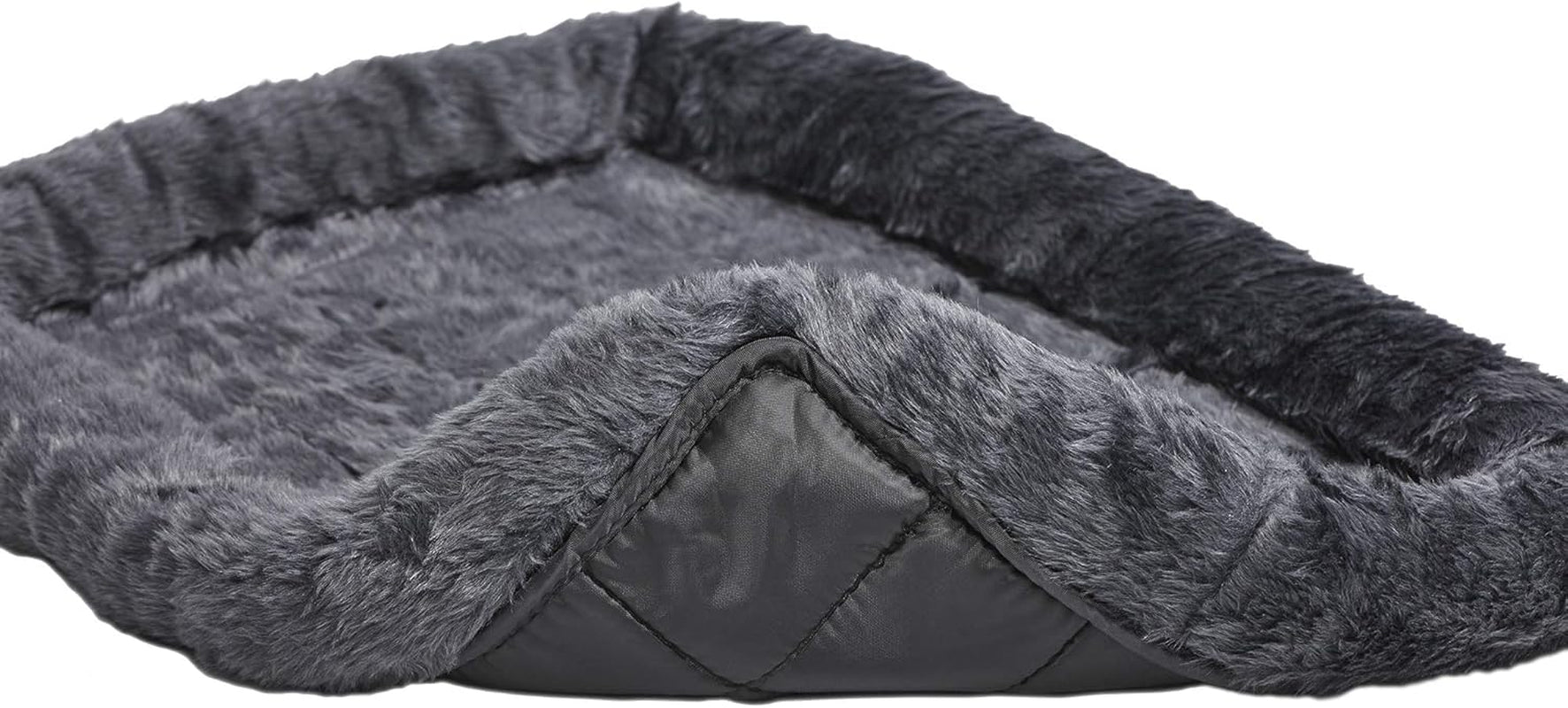 New World Pet Products Gray Dog Bed | Bolster Dog Bed Fits Metal Dog Crates | Machine Wash & Dry