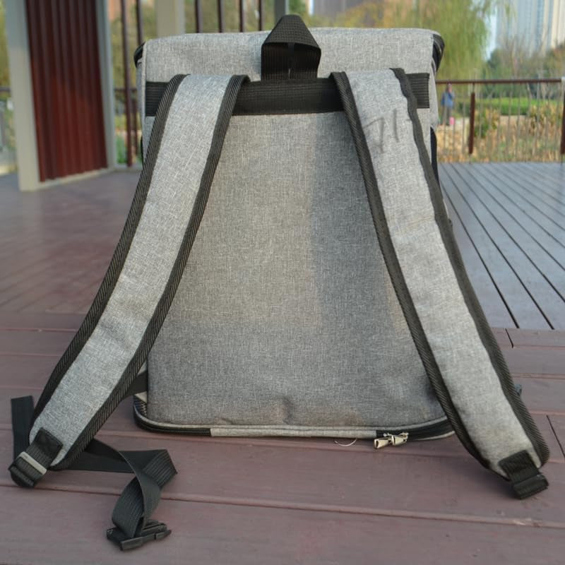 Pet Square Backpack, Privacy-Focused Carrier for Cats and Dogs, Portable Travel Bag (Black, M: 38X29X42CM)