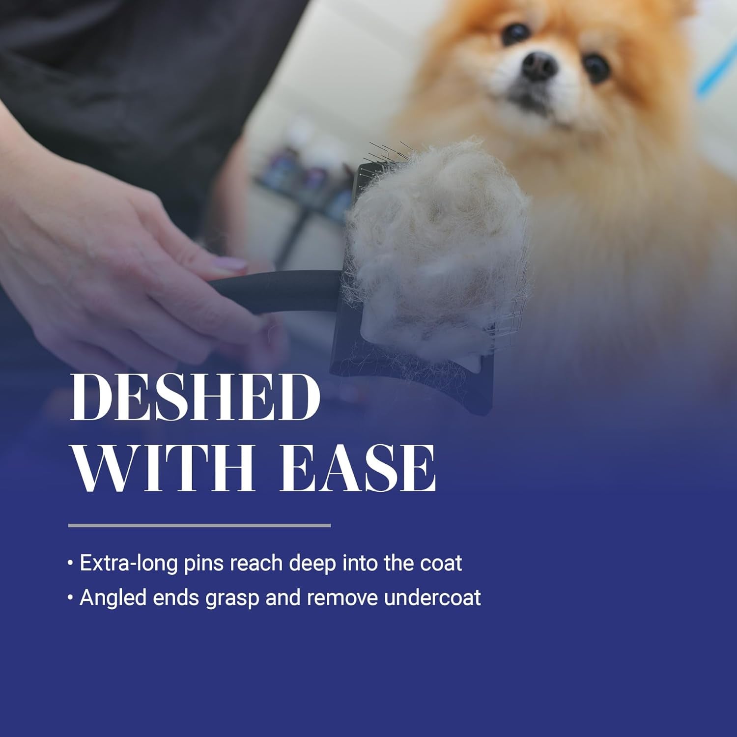 Chris Christensen Big K Slicker Brush for Dogs - Professional Grooming Tool for Goldendoodles, Labradoodles, and Poodles, Efficient Fluffing and Detangling, Large Size, Black