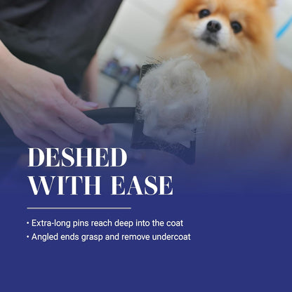 Chris Christensen Big K Slicker Brush for Dogs - Professional Grooming Tool for Goldendoodles, Labradoodles, and Poodles, Efficient Fluffing and Detangling, Large Size, Black
