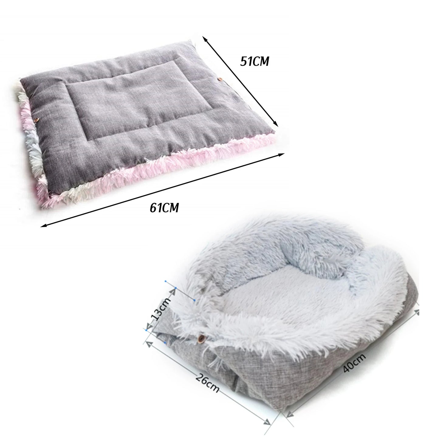 Pet Cat Bed Cushion Comfortable Donut round Plush Kennel Pet Dog Nest Bed Winter Ultra Soft Washable Pet Bed for Dogs Cats
