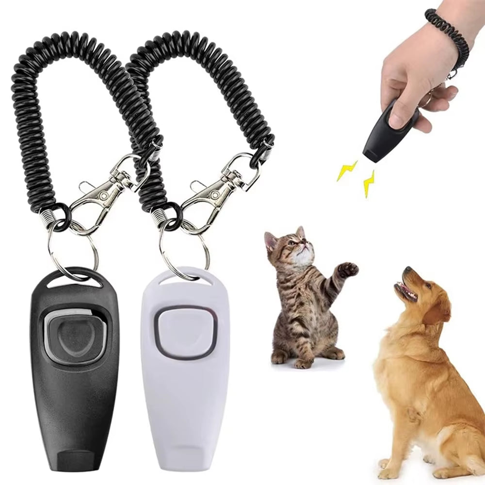 Pet Dog Training Whistle Sound Pet Dog Cat Training Sound Pet Dog Trainer Assistive Guide with Key Ring Pet Dogsupplies