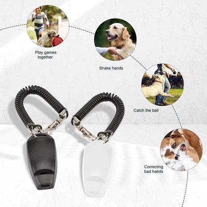 Pet Dog Training Whistle Sound Pet Dog Cat Training Sound Pet Dog Trainer Assistive Guide with Key Ring Pet Dogsupplies