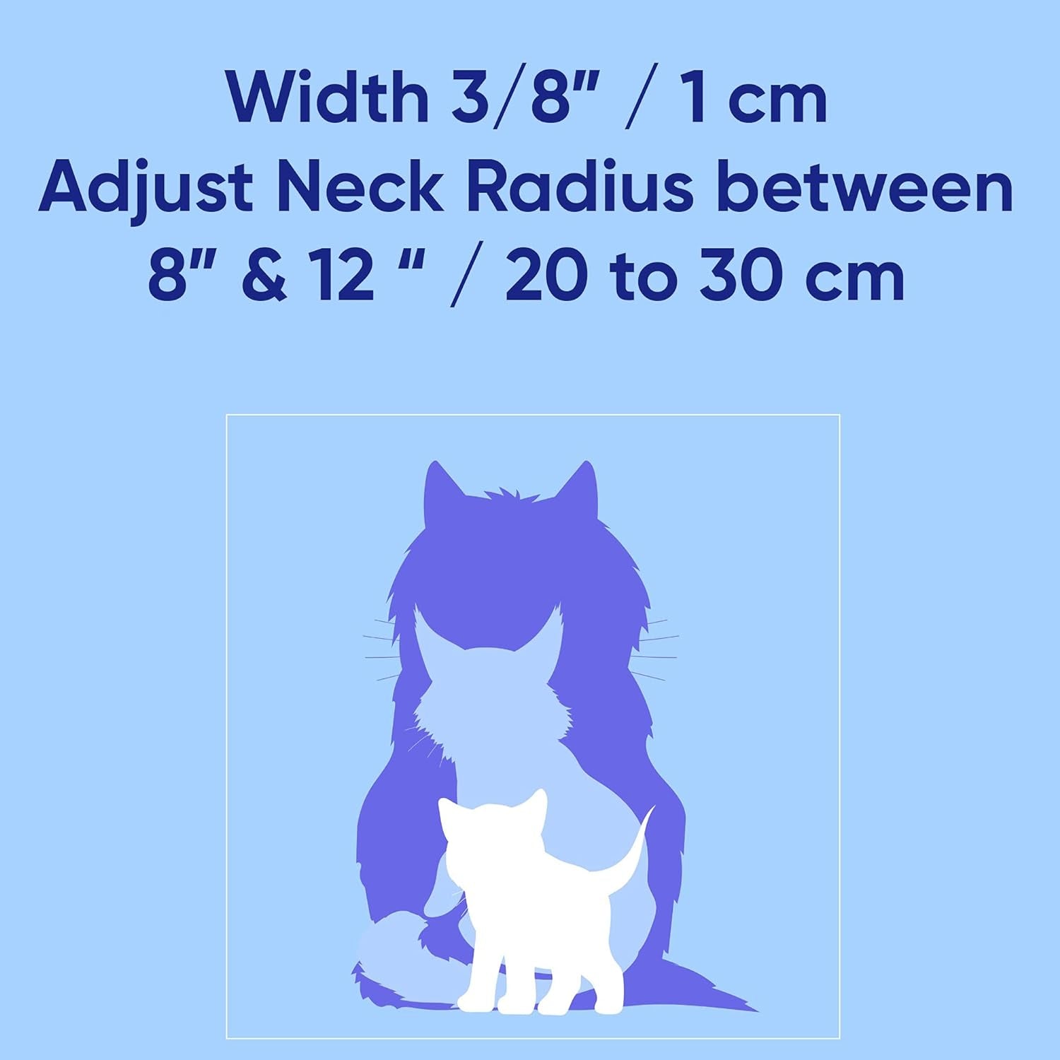 Pawtitas Teal Glow-in-the-Dark Cat Collar with Safety Buckle and Removable Bell